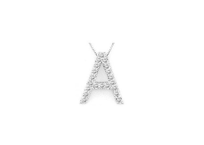 Rhodium Plated | Alphabet Pendants